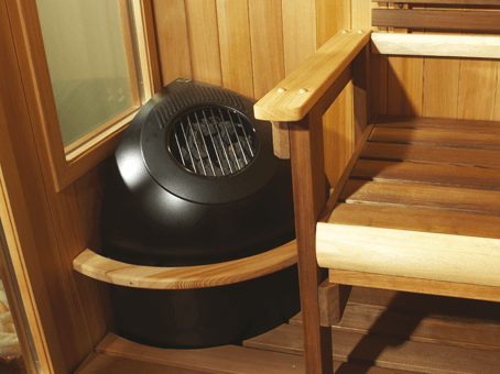 Pikkutonttu sauna heater is digitally controlled.