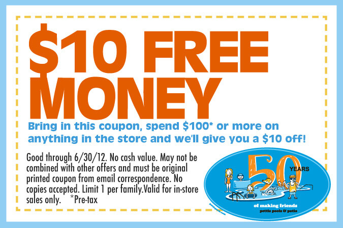 Pettis Pools & Patio FREE Money Coupon! Pettis Pools & Patio FREE Money Coupon!