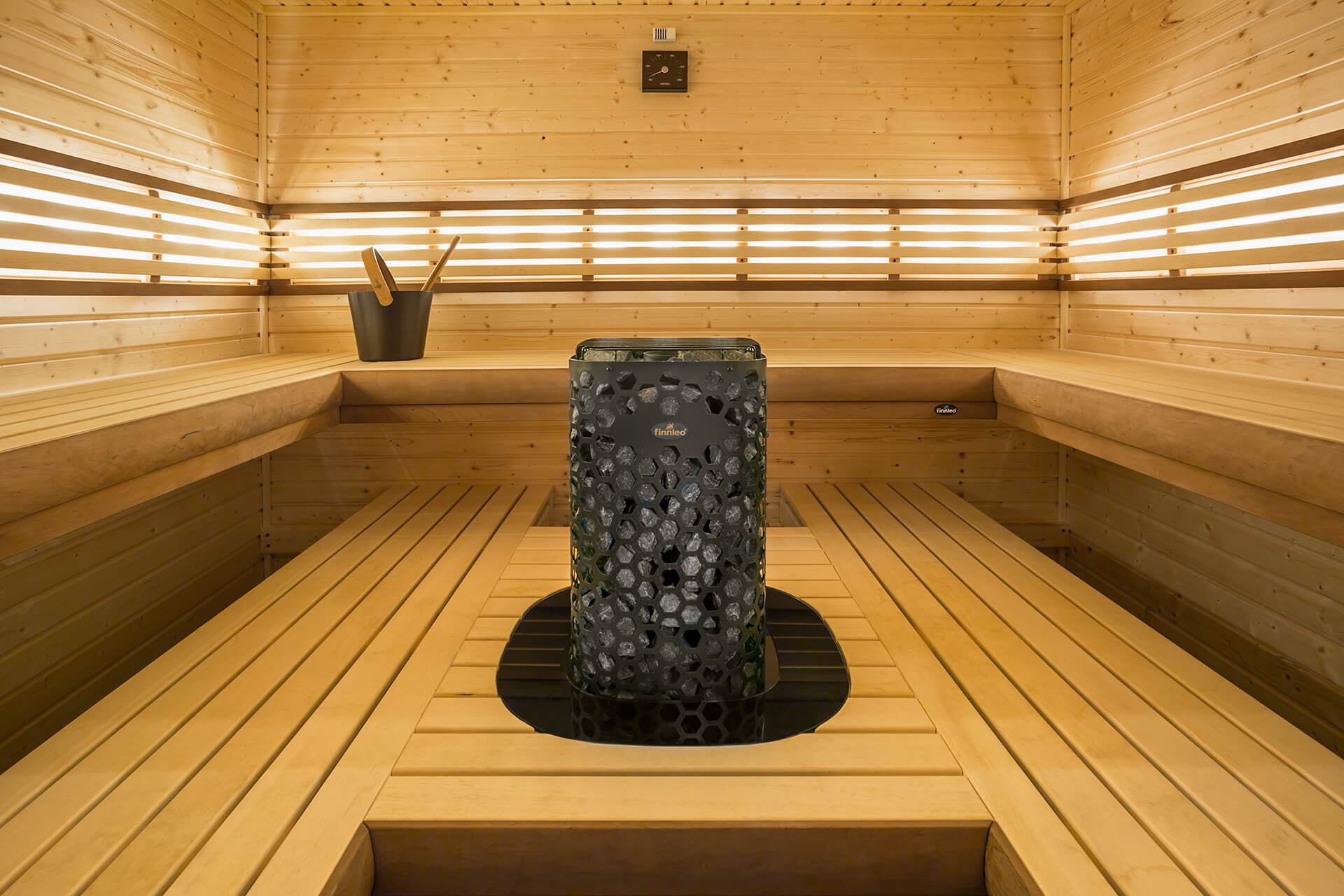 interior of traditional sauna