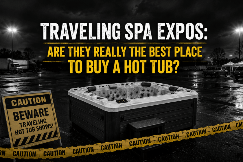avoid traveling hot tub shows